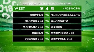 WEST 第4節 ダイジェスト【高円宮杯 JFA U-18サッカープレミアリーグ 2018】