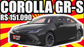 R$ 151.090 VISITA RÁPIDA Toyota Corolla GR-S 2022 Preto CVT10 aro 17 2.0 177 cv 21,4 kgfm