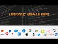 LeetCode 27  Remove Element
