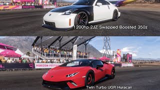 Forza Horizon 5 TX2K: 1200HP 2JZ 350z vs 1200HP UGR Performante