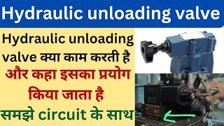 Hydraulic unloading valve principle | hydraulic unloading relief valve faction | unloading valve