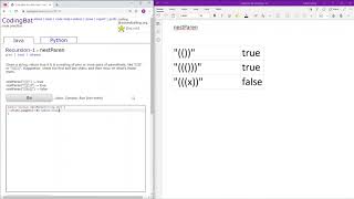 Recursion - 1 (nestParen) Java Solution || Codingbat.com
