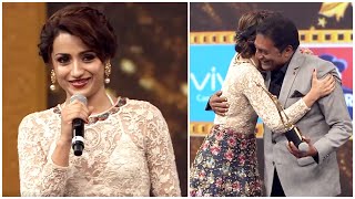 Trisha Krishnan & Prakash Raj Expressing Love On Each Other At South Awards Show