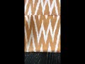 Zigzag white and light brown ikat fabric  #ikat #fabric #ikatfabric #uzbekistan