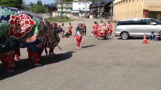 《上村の獅子》富山県南砺市利賀村植村　1/3【マグマの獅子】利賀川〈上流〉20160504　IMG 6063