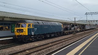 Class 175 drag, 47727 on freight \u0026 freight at Peterborough 4/4/25