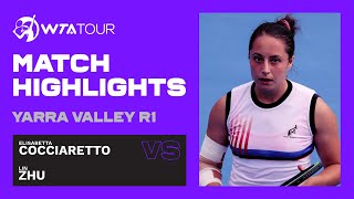 E. Cocciaretto vs. L. Zhu  | 2021 Yarra Valley Classic First Round | WTA Highlights