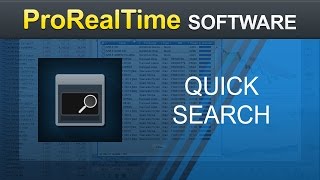 How to use the quick search tool - ProRealTime