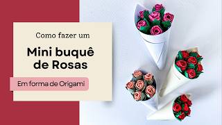 Origami de Papel Mini BUQUÊ de Flores passo-a-passo