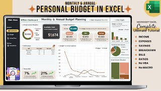 How to create your personal finance in excel (Excel Template) | Full Tutorial