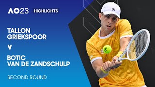 Tallon Griekspoor v Botic Van de Zandschulp Highlights | Australian Open 2023 Second Round