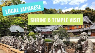 Local Japanese Shrine and Temple in Osaka, Japan