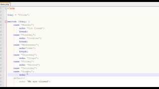 Switch Statement in PHP - Tutorial 5