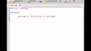 C++ tutorial 1 - Hello world program