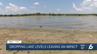 Andrew explains lower levels at Lake Corpus Christi