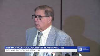 Watch Live: Del Mar Racetrack officials give update on horse fatalities.