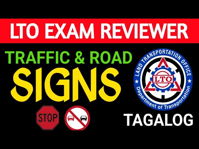 LTO Traffic And Road Signs LTO EXAM REVIEWER 2023 Tagalog, 54% OFF