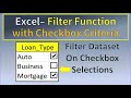 Excel Filter Function With Checkbox Criteria