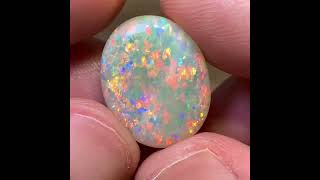 9.55cts, Fire Phoenix Top Grade Australian White Opal #gemstone #opal #jewelry #australianopal