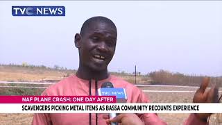 NAF Plane Crash: Scavengers Picking Metal Items As Bassa Community Recounts Experience