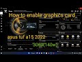 How to use MUX switch in asus armoury crate #asustuf #3060laptop #rog