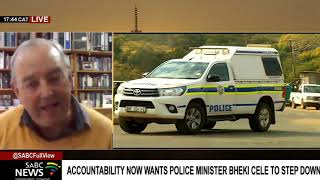 A 70 000 signature petition circulated for Police Minister Bheki Cele to go: Paul Hoffman