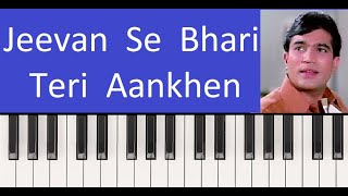 Jeevan Se Bhari Teri Aankhen -- Harmonium/Keyboard/Piano Tutorial