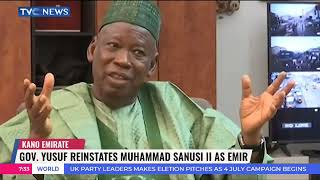 Gov. Abba Yusuf Reinstates Muhammad Sanusi II as Emir of Kano