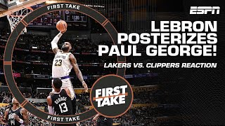 LeBron POSTERIZES Paul George! 💥 Stephen A. says he's seen better 👀 | First Take