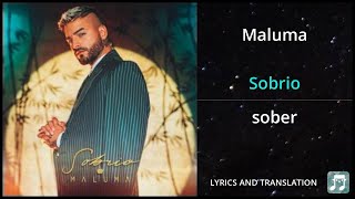 Maluma - Sobrio Lyrics English Translation - Dual Lyrics English and Spanish - Subtitles Lyrics