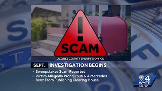 Oconee County victim recovers $20K lost in sweepstakes scam