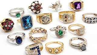 BEST PAWN SHOP FINDS 2024: 18K, 14K GOLD, DIAMONDS, GEMSTONE RINGS #pawn #gold #gemstone #rings
