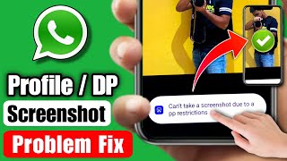how to take screenshot of whatsapp dp | Can't take screenshot due to app restrictions whatsapp, 2024