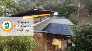 Staying at the YHA Grampians Eco Hostel in Halls Gap