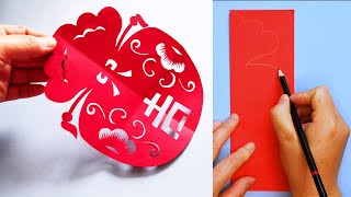 Daily challenge #028 / 吉祥福袋剪纸技法教程 / lucky bag Paper cutting technique tutorial