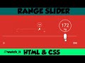 How to make range slider using Html and Css