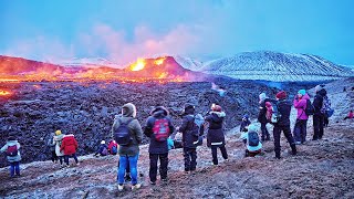 Iceland's erupting volcano: Record-breaking numbers of people visit site over weekend