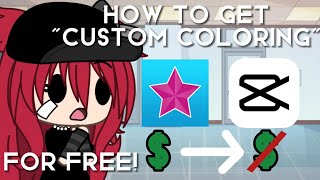 How To Get Custom Coloring From Video Star FOR FREE!! | Gacha Tutorial | luxvlee (very easy)