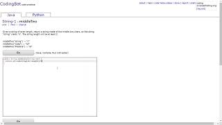 String 1 (middleTwo) Java Tutorial || Codingbat.com