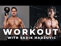 Celebrity Trainer workout with BODYBUILDER (Don Saladino & Sadik Hadzovic)