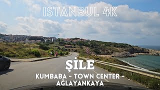 Şile 4K Drive in Kumbaba and Town Center - Istanbul Summer Place Sightseeing Video