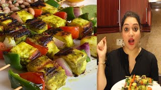 PANEER KEBAB HARIYALI [Super Spicy/Diwali Recipe/Appetizer/Vegetarians Delight]