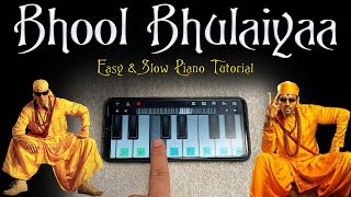 Bhool Bhulaiyaa Song Tune On Piano | Easy & Slow Piano Tutorial | #Shorts #MusicLoverKrishna #Viral