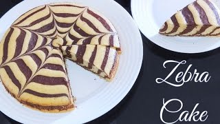 Zebra Cake | No Oven No Beater Easy to make | Vanilla Chocolate Cake