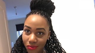 SIMPLE LOC BUN UP DO ZAINA RIECH