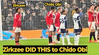 Zirkzee shouting Chido Obi-Martin on his DEBUT against Tottenham, look what happen... | Man Utd News