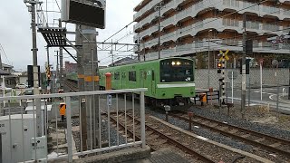 JR西日本201系ND602編成のQ普通王寺行き 高井田駅