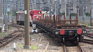 2022/05/22 【無動力 チキ返空】 JR貨物 配8764レ EH500-9 + DD200-2 大宮駅 | JR Freight: DD200-2 \u0026 Empty Flat Cars