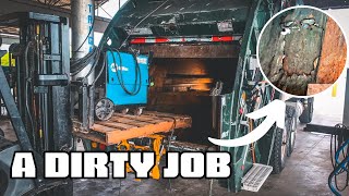 WELDING INSIDE A GARBAGE TRUCK