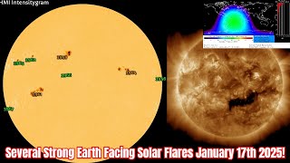 Several Strong Earth Facing Solar Flares January 17th 2025!